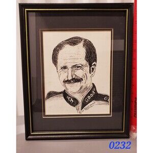Fred Morris 1997 Sketch Drawing Framed Print Of Dale Earnhardt Sr - 0232